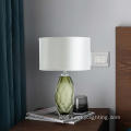 Beehive Texture dark green glass body Table lamp